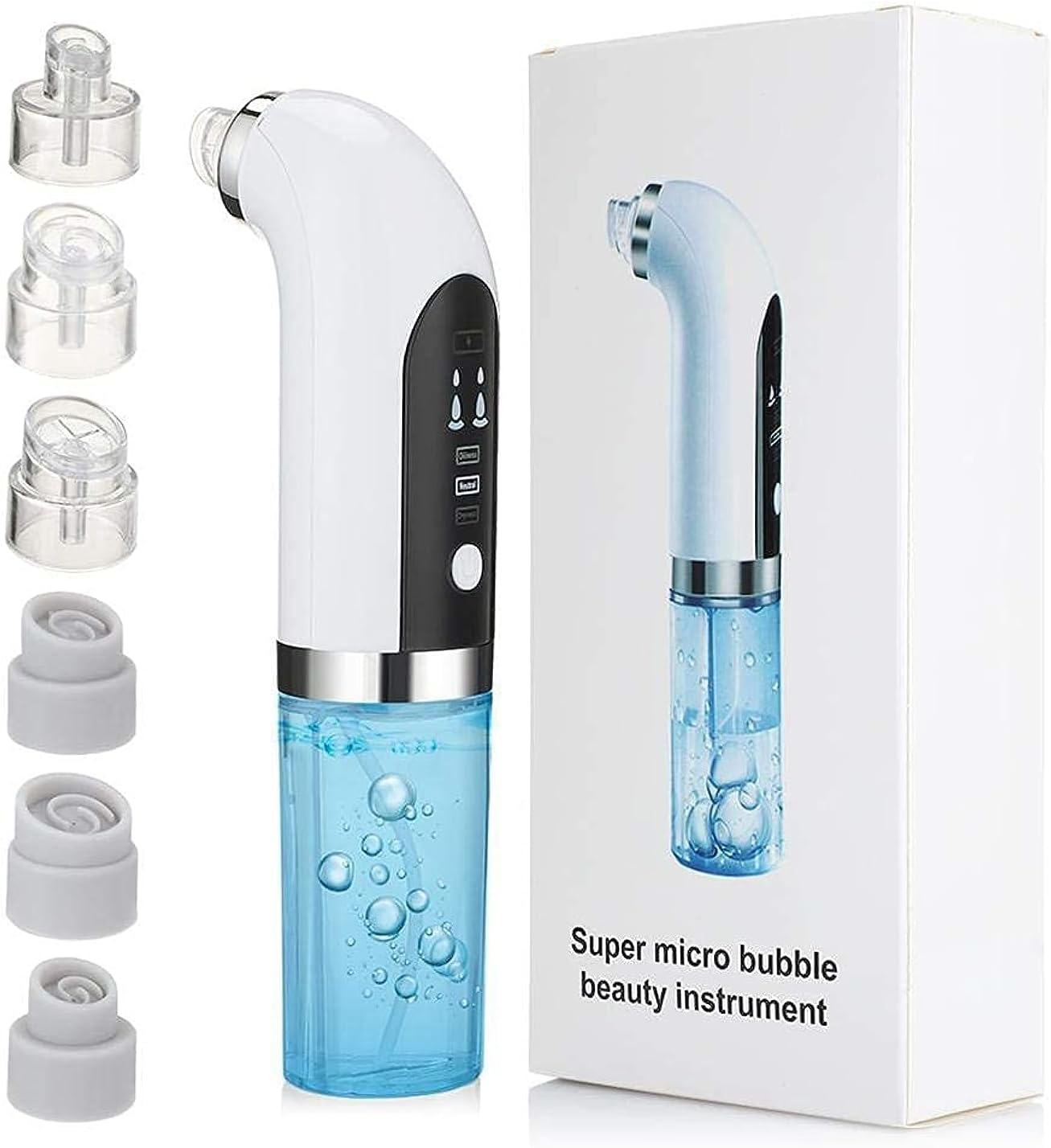 2021 Newest HICITI Hydrafacial Facial Cleasing Machine, Blackhead Vacuum Cleaner, Portable Hydra Facial Aqua Peel Machine, with 3 Suction Cups Rejuve Skin Machine