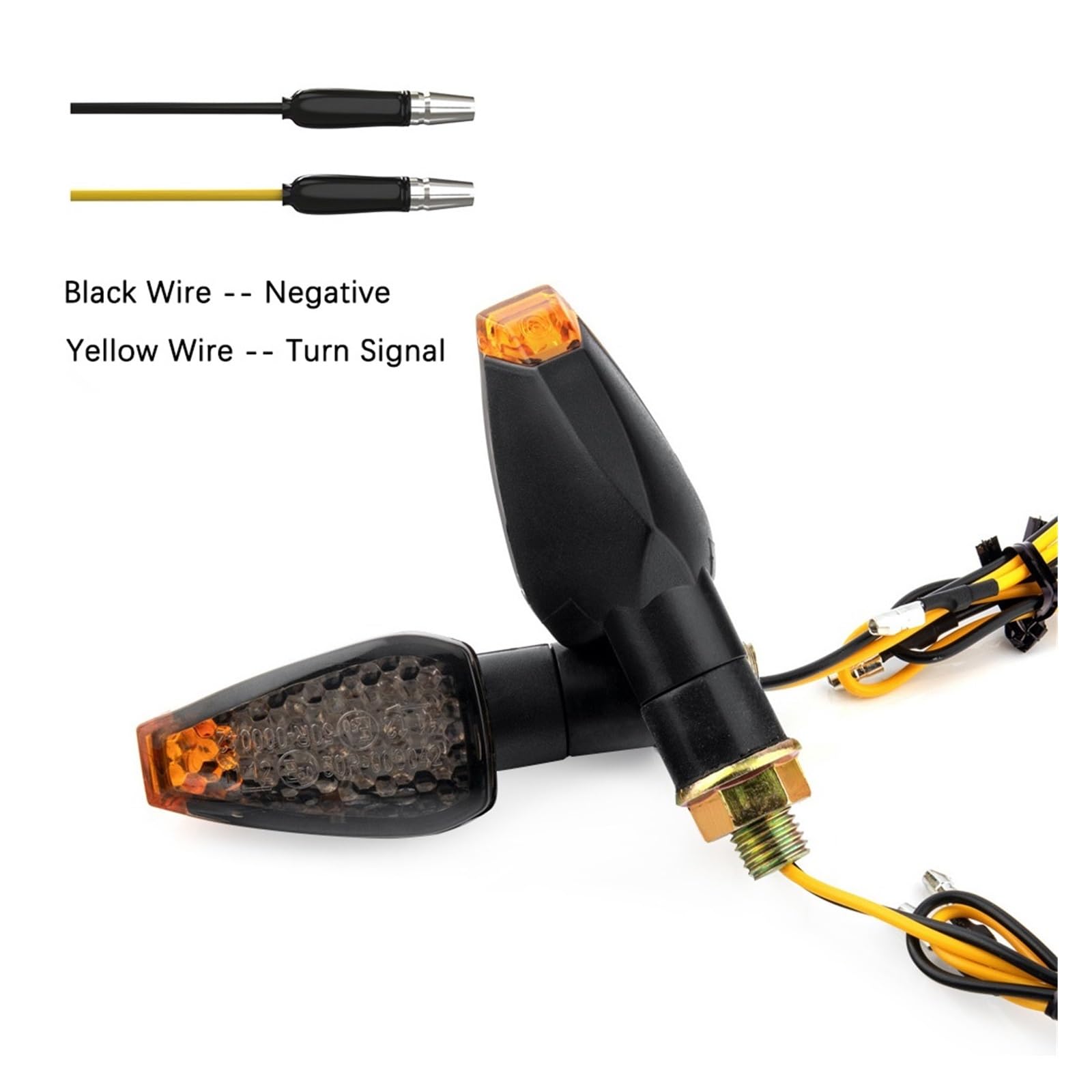 Indicatori Di Direzione Per Motociclette Omologati E50 Mark Indicatore Di Direzione 14 LED Indicatore Di Direzione Luce Ambra 12 V/24 V M10 Emark indicatoris direzione