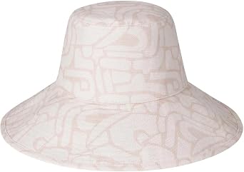 Womens Wide-Brimmed Cotton Canvas Holiday Bucket Hat
