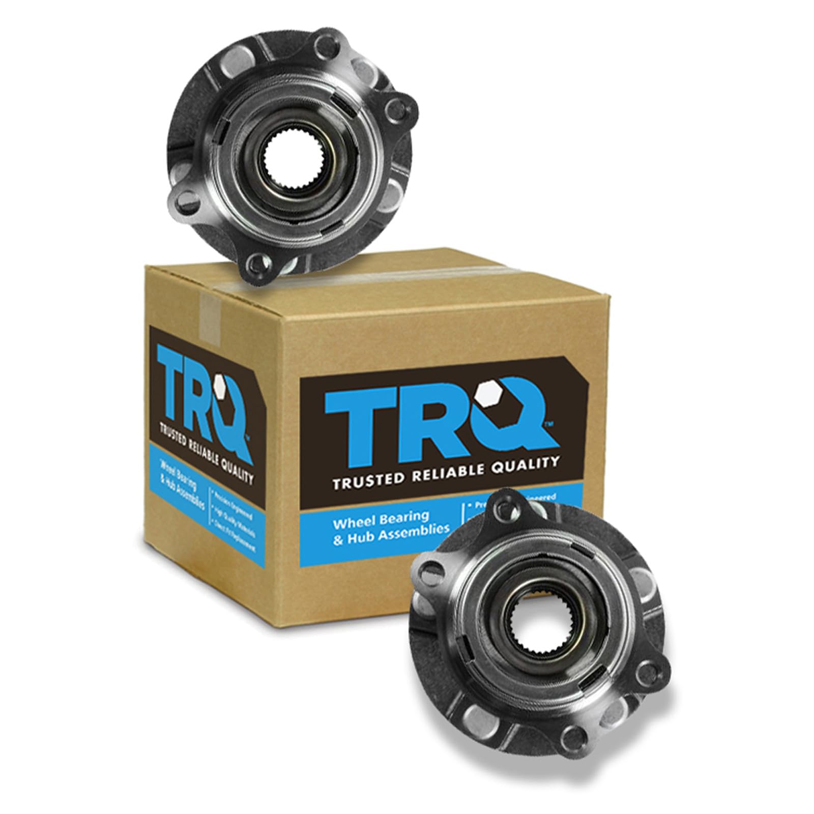 TRQ Front Driver and Passenger Side Wheel Bearing and Hub Assembly Set 2
