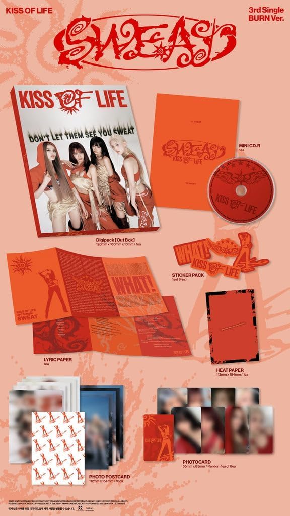 KISS OF LIFE - Sweat 3rd Single Album, zestaw 2 wersji