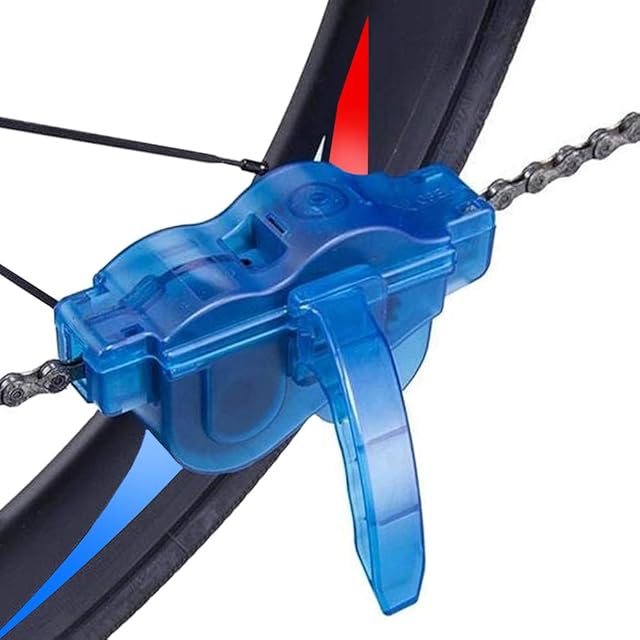 MMOBIEL Narzędzie do czyszczenia łańcucha rowerowego z obrotowymi szczotkami, zestaw do czyszczenia rowerów, konserwacja roweru