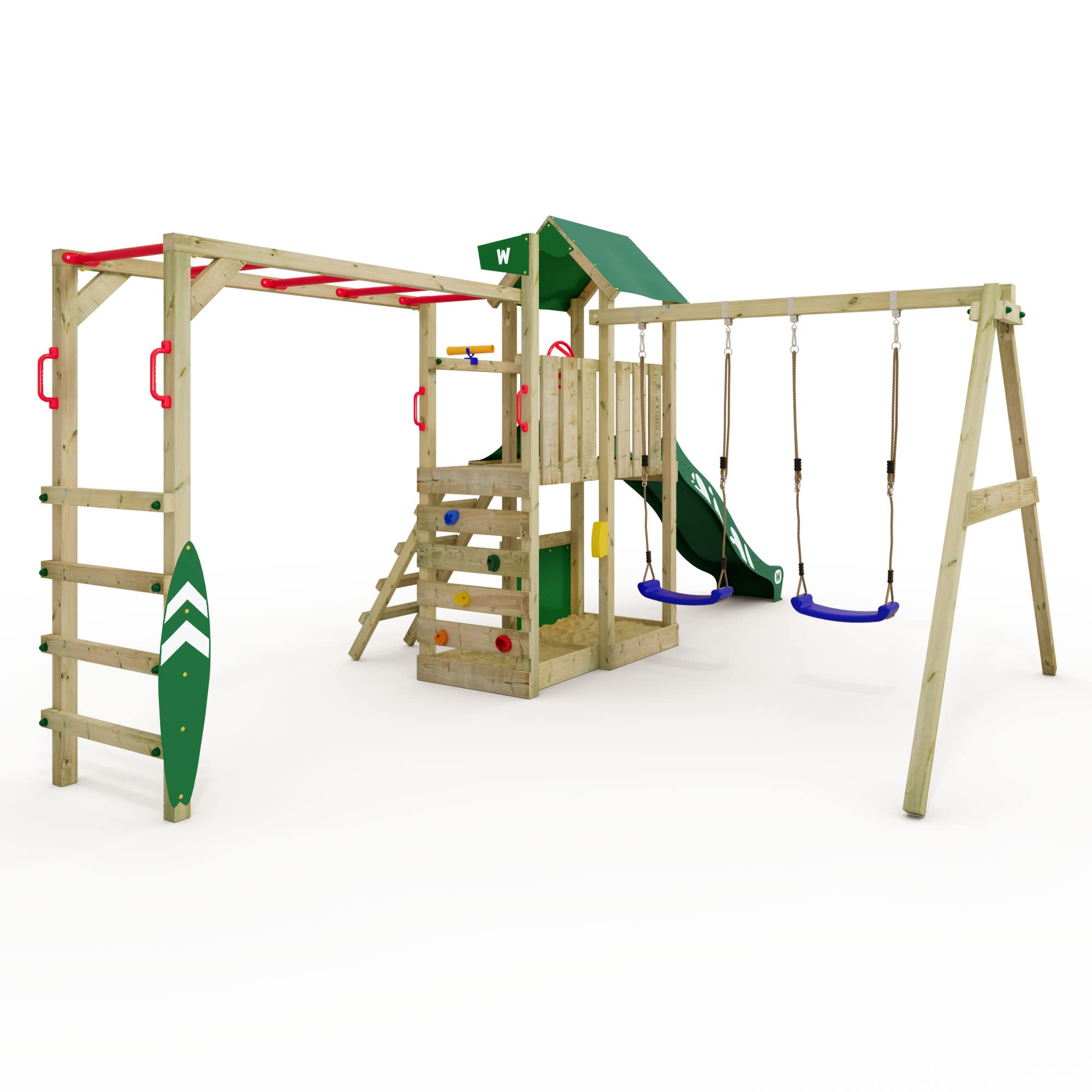 Wickey Wooden Climbing Frame Smart Baboon With Swing Set Monkey