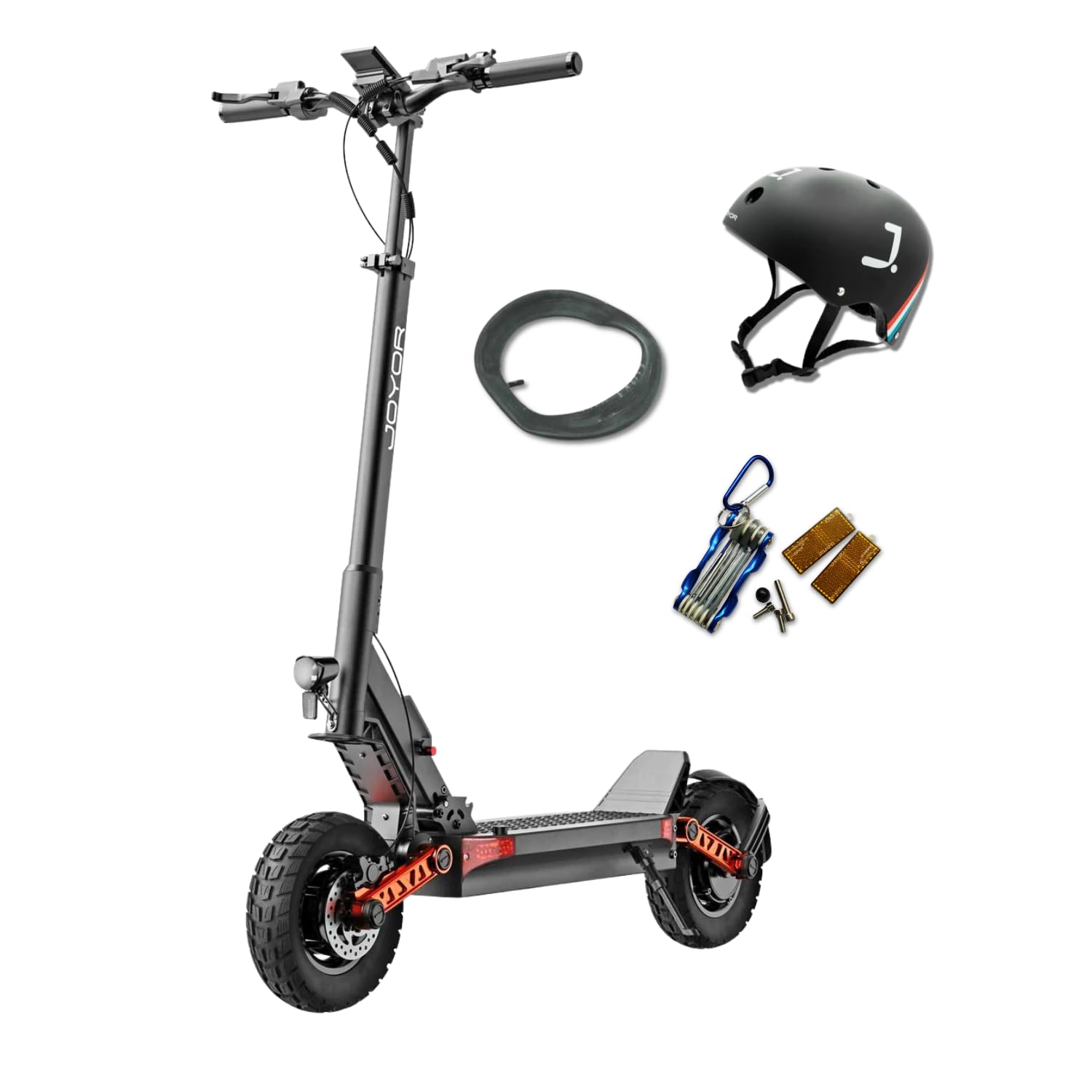 Patinete eléctrico Todoterreno Profesional para Adultos JOYOR Serie S Batería 48 V 13 Ah/60 V 18 Ah Motor 600 W/1000 W*2 Autonomía 50 KM/70 KM Luces de Giro