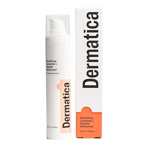 Dermatica Ceramida nutritiva con péptido hidratante para piel seca  Hidratante a base de agua con ceramidas  Hidratante facial para mujeres y