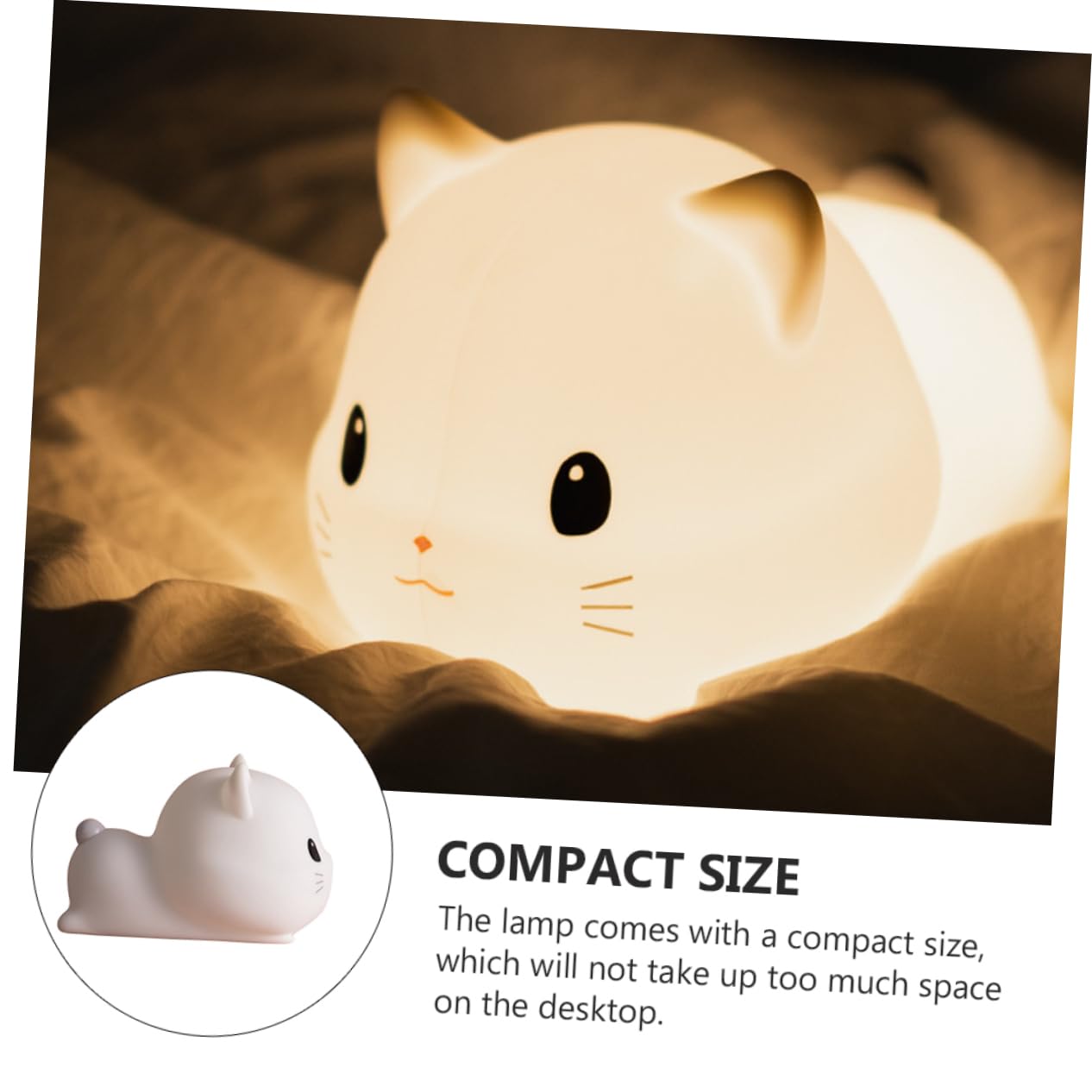 Homoyoyo 1pezzi Lampada Notturna Usb Forma Di Gatto Controllo Delle Carezze Luce Da Notte Decorativa Per Scrivania e Stanza