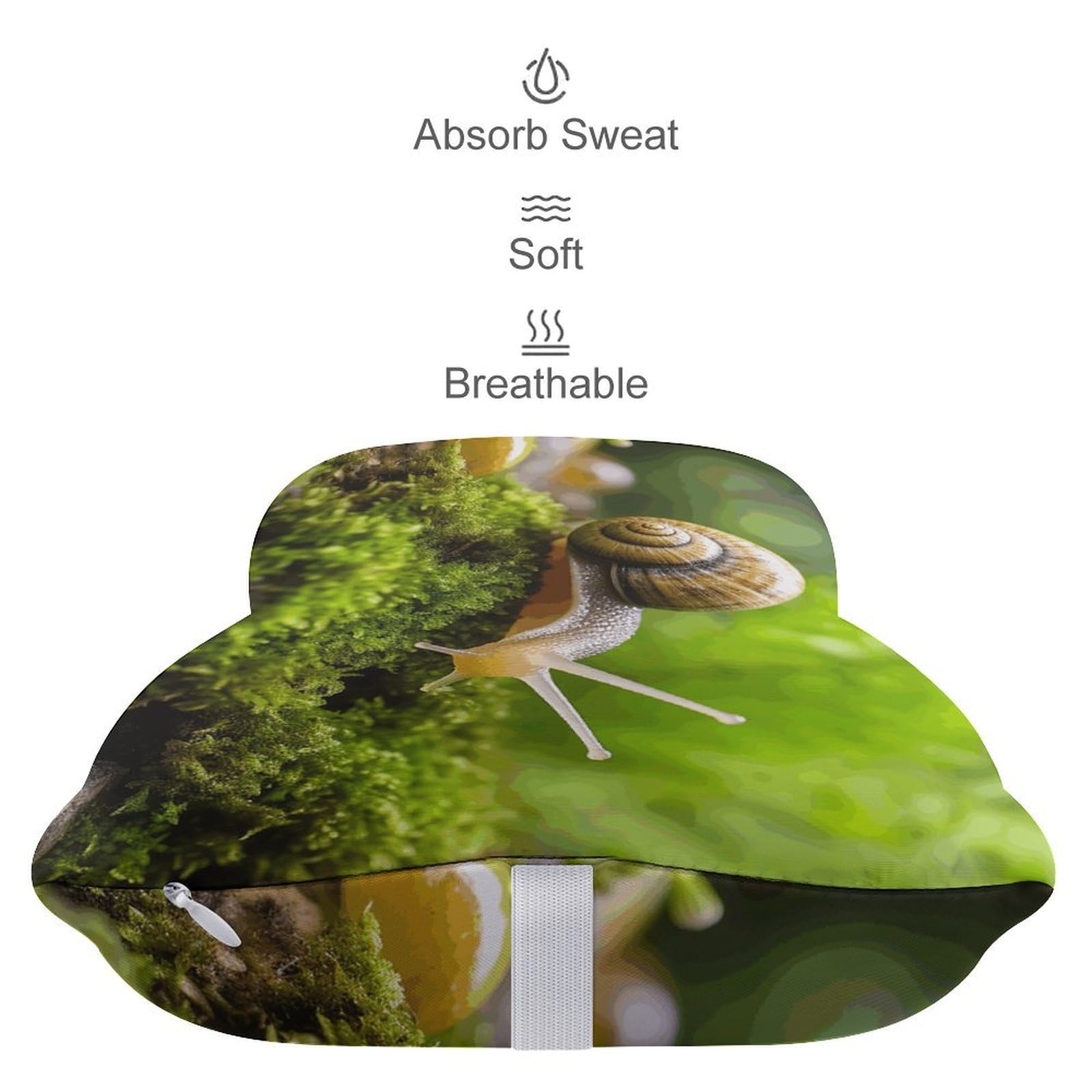 Almohada de caracol para gatear, núcleo de almohada de espuma viscoelástica, cojín, proporciona apoyo para el cuello, almohadas de coche para viajes y oficinas en casa.