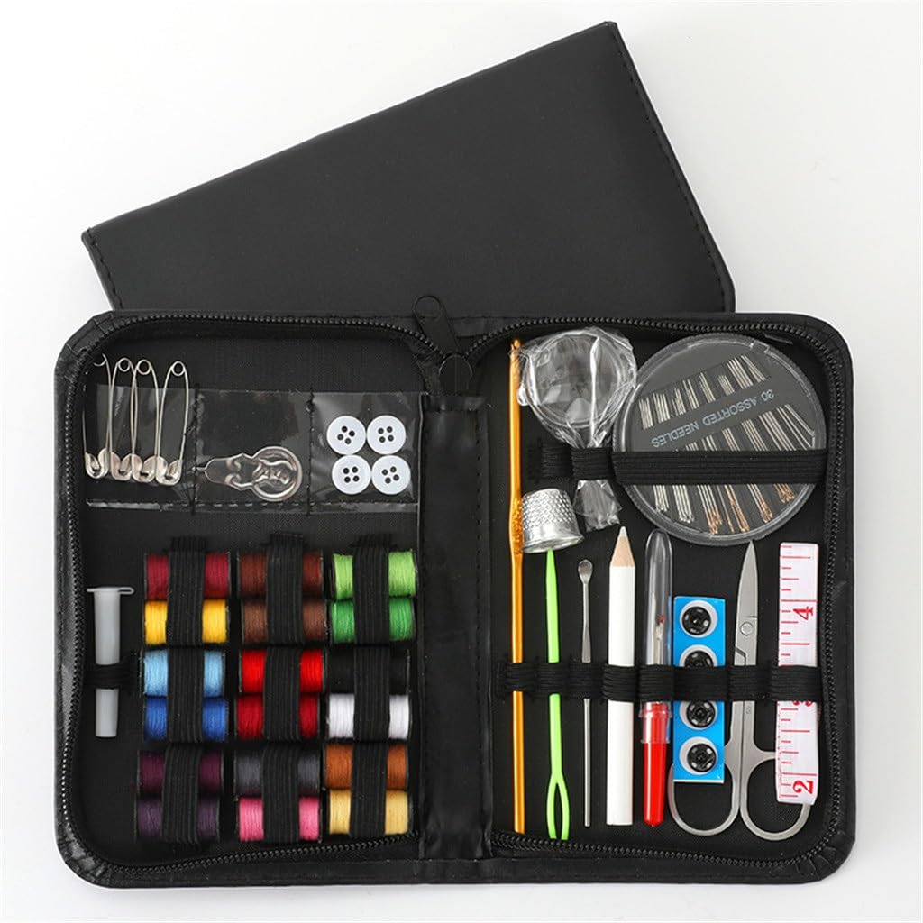 Kit de Costura para el hogar, Caja de Costura Multifuncional de 77 Piezas, Aguja de Coser, Bolsa de Costura, Suministros de Viaje