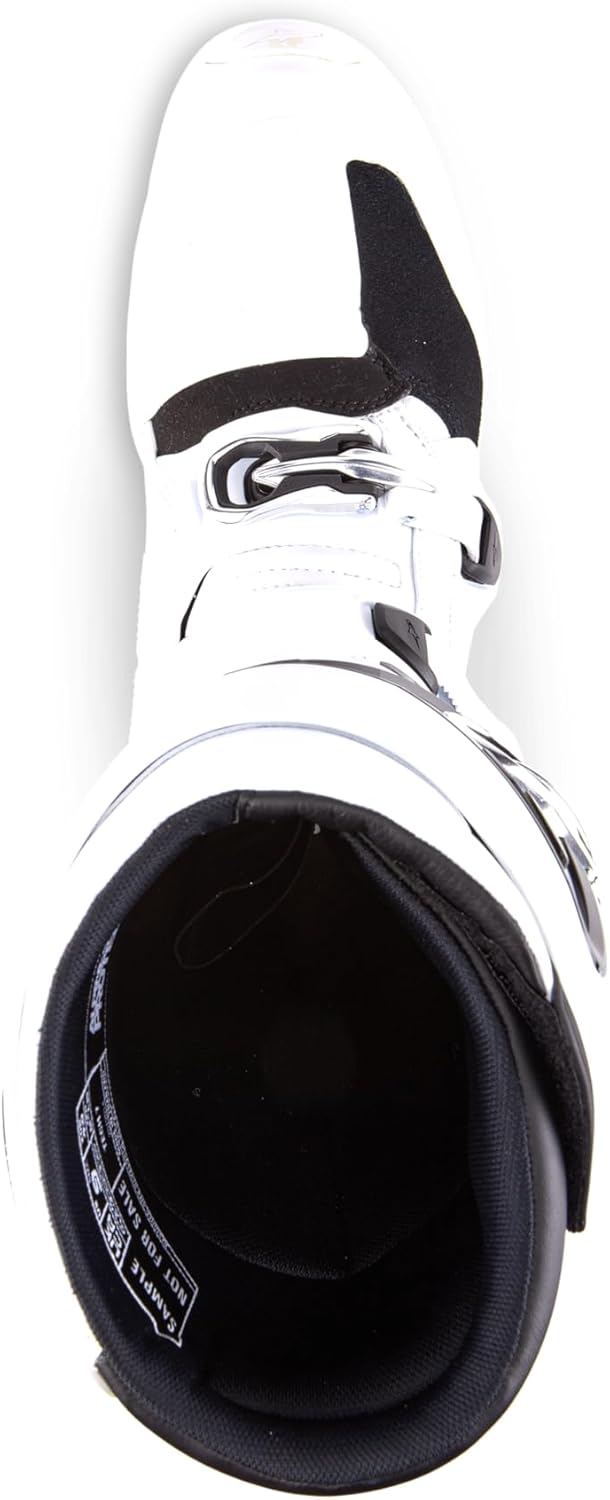 Alpinestars Tech 7 Boots, High-Performance Motocross Boots, CE-Certified, 10, White/Black