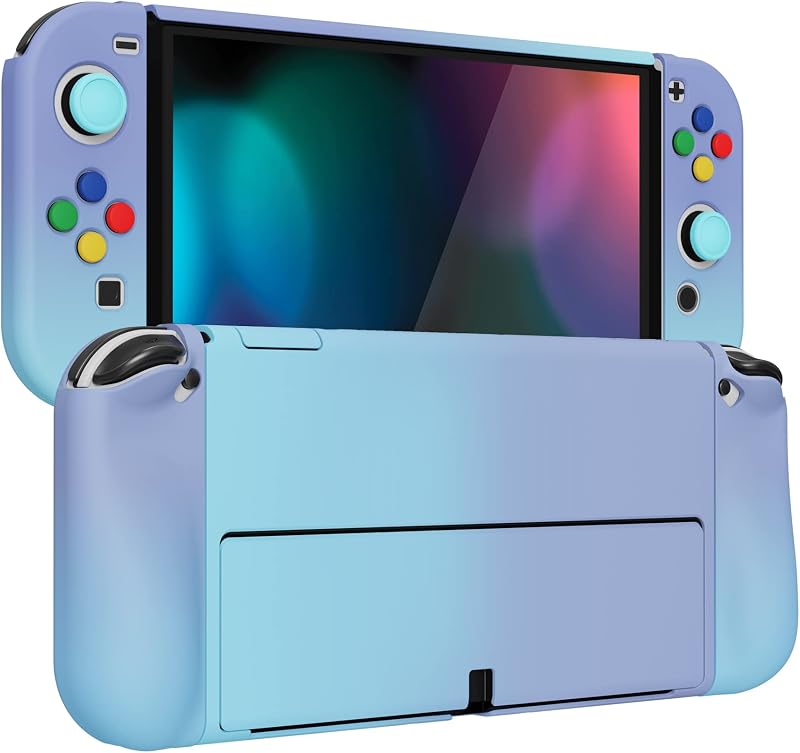 PlayVital AlterGrips Nintendo Switch OLED tok, ergonomikus Joy Con tartó, dokkolható védőtok