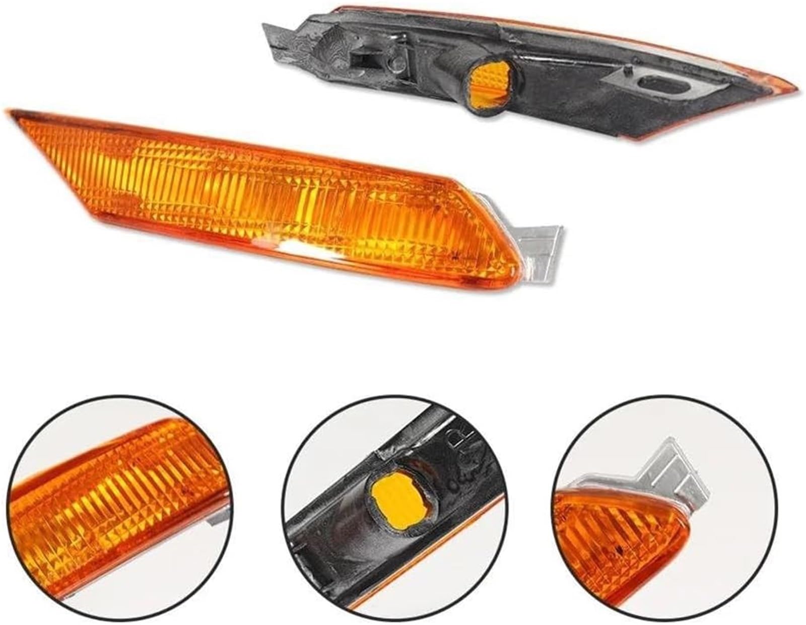 Auto-Seitenlichter Für Mazda RX-8 2004-2008 Auto Vorne für fender Seite Marker Licht lichter(Gelb)