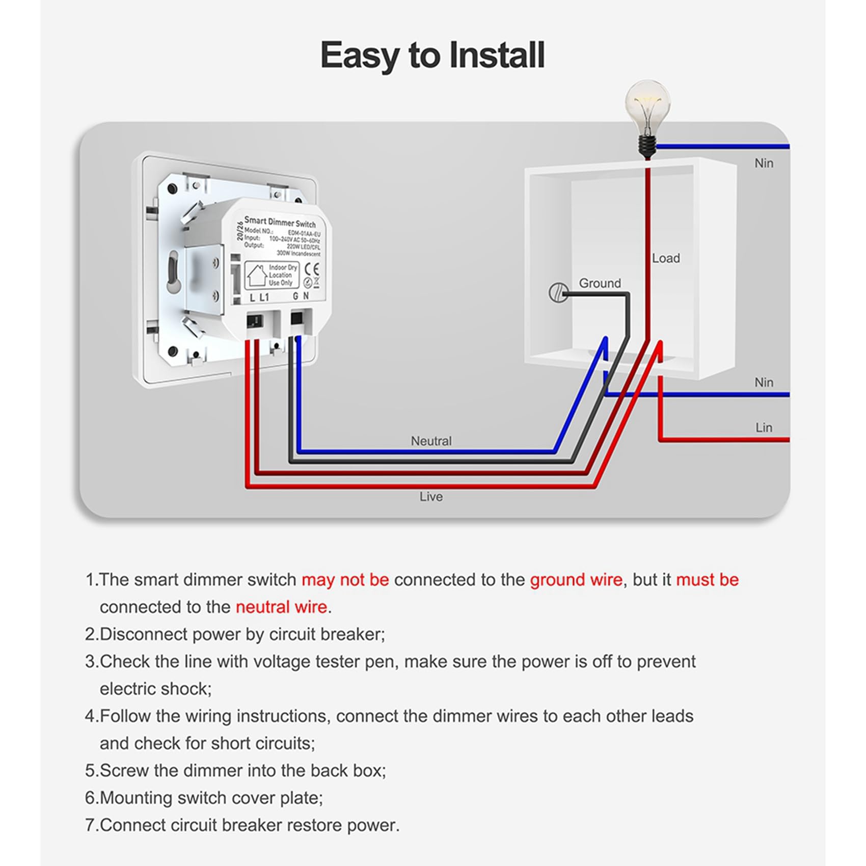 2X Tuya Smart Wifi Gradateur de LumièRe, Interrupteur Mural à Panneau de Gradation Tactile 100-240V, Fonctionne pour Home