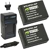 Wasabi Power Battery 2-Pack and Charger for Fujifilm NP-85 and Fuji FinePix S1, SL240, SL260, SL280, SL300, SL305, SL1000