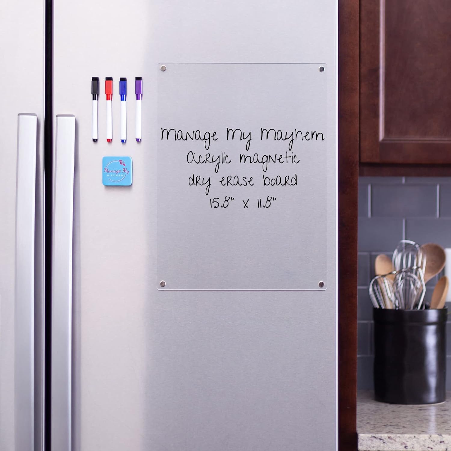 Manage My Mayhem Acrylic Dry Erase Board for