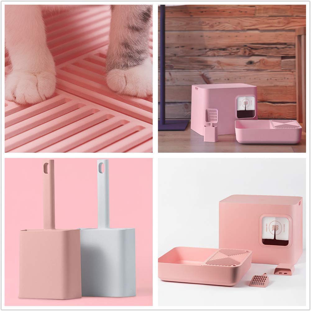 Lettiera per Gatti Autopulenti Chiusa Totalmente Cat Igienici Super Toilette per Gatti Facile da Pulire e Deodorante Anti-Spruzzi Adatto a Gatti Domestici Jumbo Large Space,Bianca