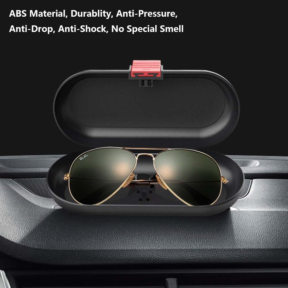 Rebanky Porta Occhiali da Sole da Viaggio 3 Slot Scatola Porta Occhiali da Viaggio Custodia per Occhiali da Sole Pieghevoli Portatile Astuccio per Occhiali Pieghevoli per Donna Uomo