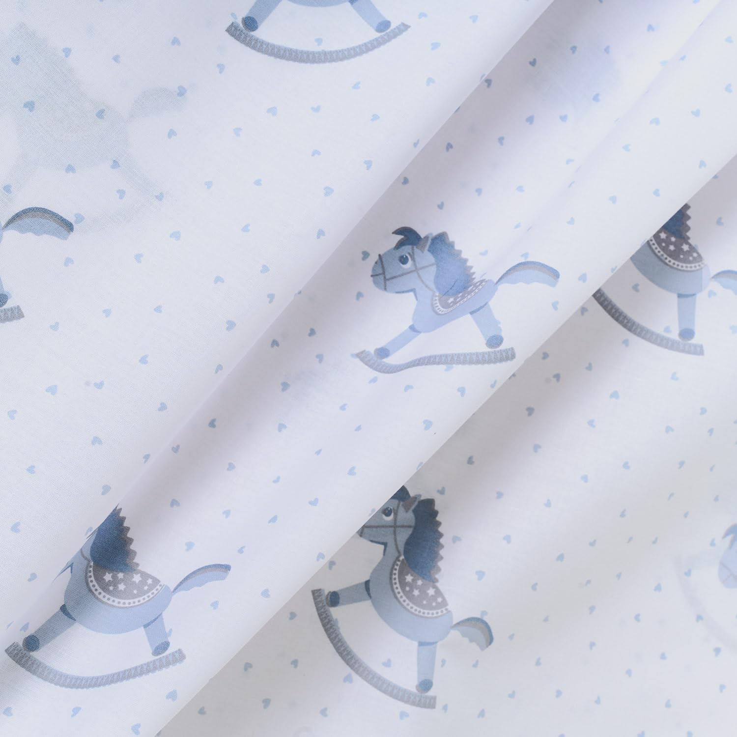 TRAMAS+ Set di Lenzuola per Culla e Miniculla, Lenzuola 100% Cotone Super Morbido per Bebè, Tessili per Cameretta 3 Pezzi con Disegni Allegri - Culla - 60x120 cm, Caballitos - 4