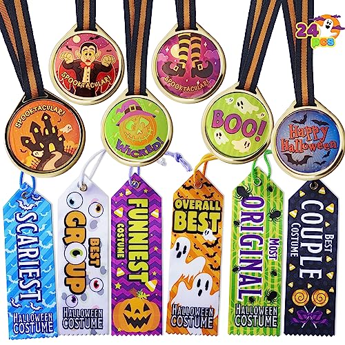 JOYIN 24 PCS Halloween Medals Trophies with...