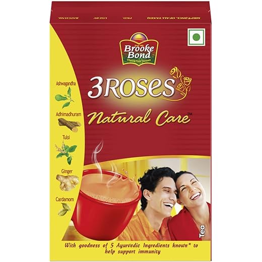 Brooke Bond 3 Roses Natural Care Flavoured Tea 250 Grams Gin