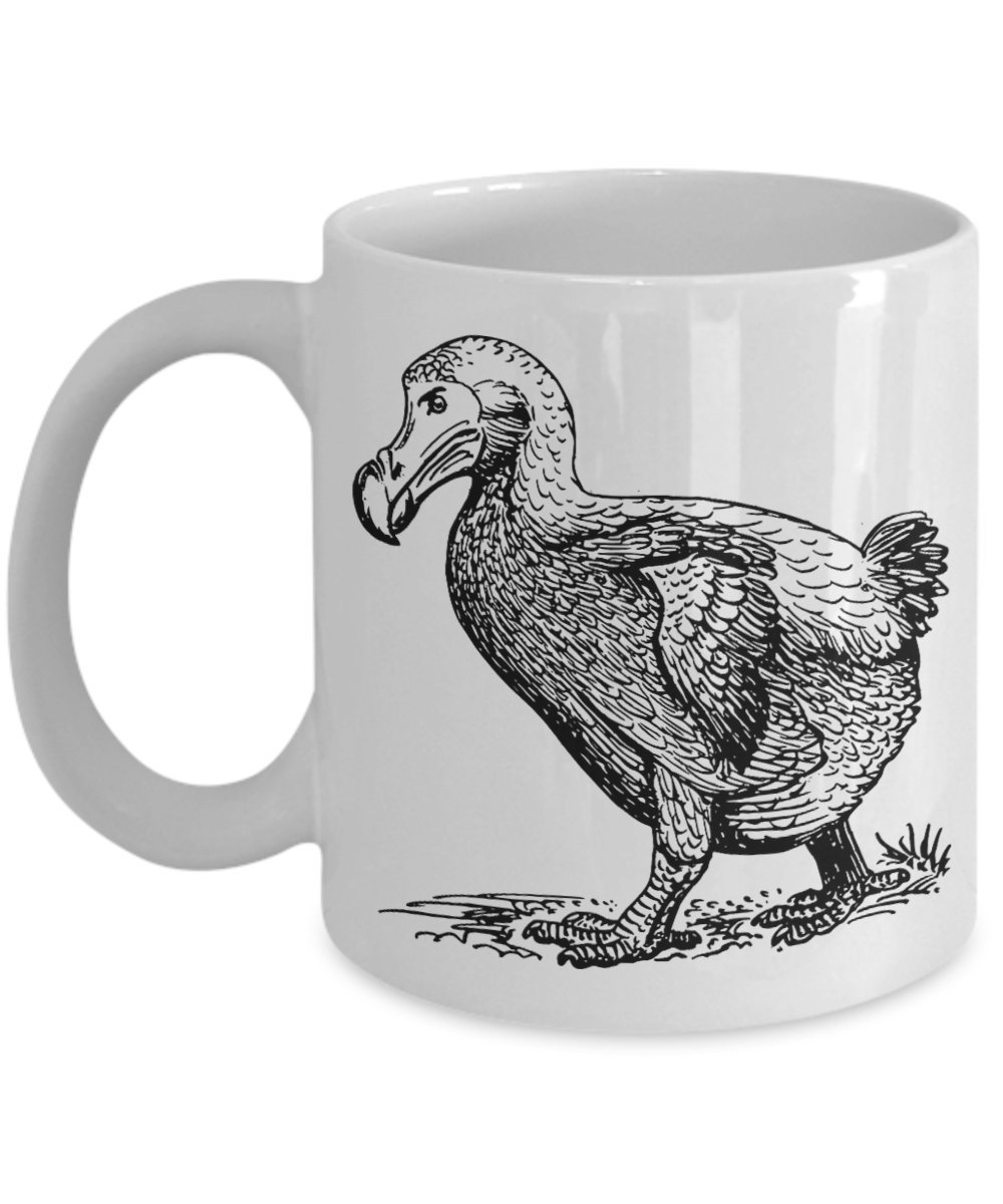 Dodo Bird Coffee Mug Hot Chocolate Cup Extinct Flightless Bird Wildlife Illustration Perfect Present
