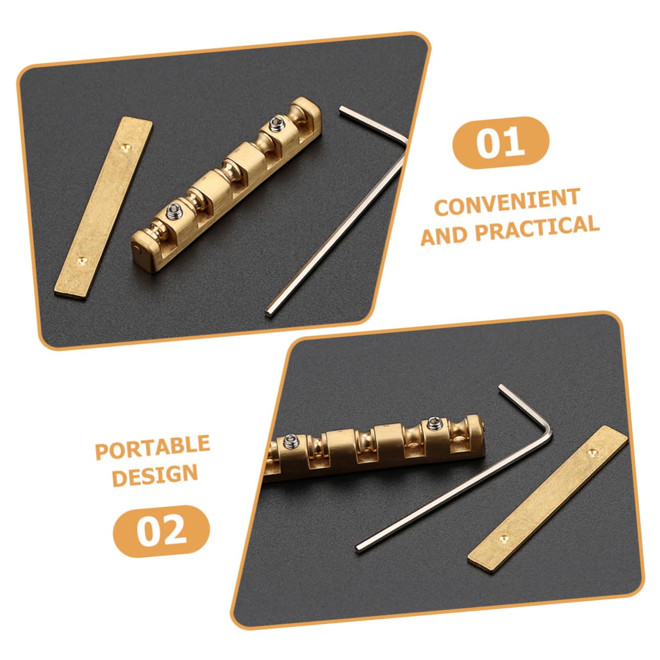 VICASKY Bass Guitar Strings Accessory Brass Nut for Nut Replacement Sound Sleek Design