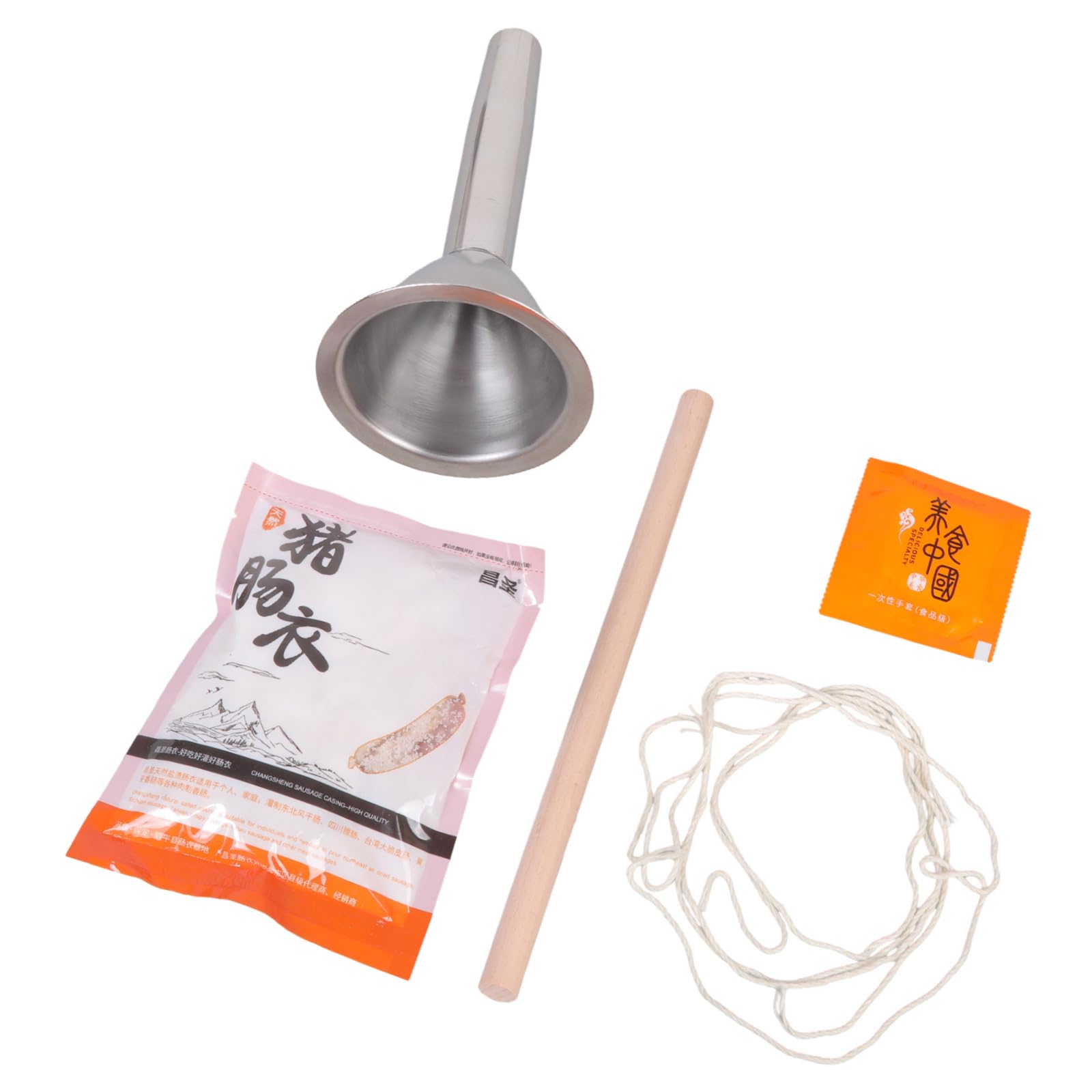 Elnwnnkc Wide-Bore Meat Filling Accessories with Corrosion-Resistant Steel Tubes, Multi-Attachment Sausage Maker Dishwasher Safe Meat Grinder Accessories
