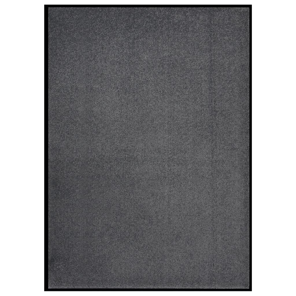 Paillasson anthracite 60x80 cm en polypropylène et vinyle antidérapant