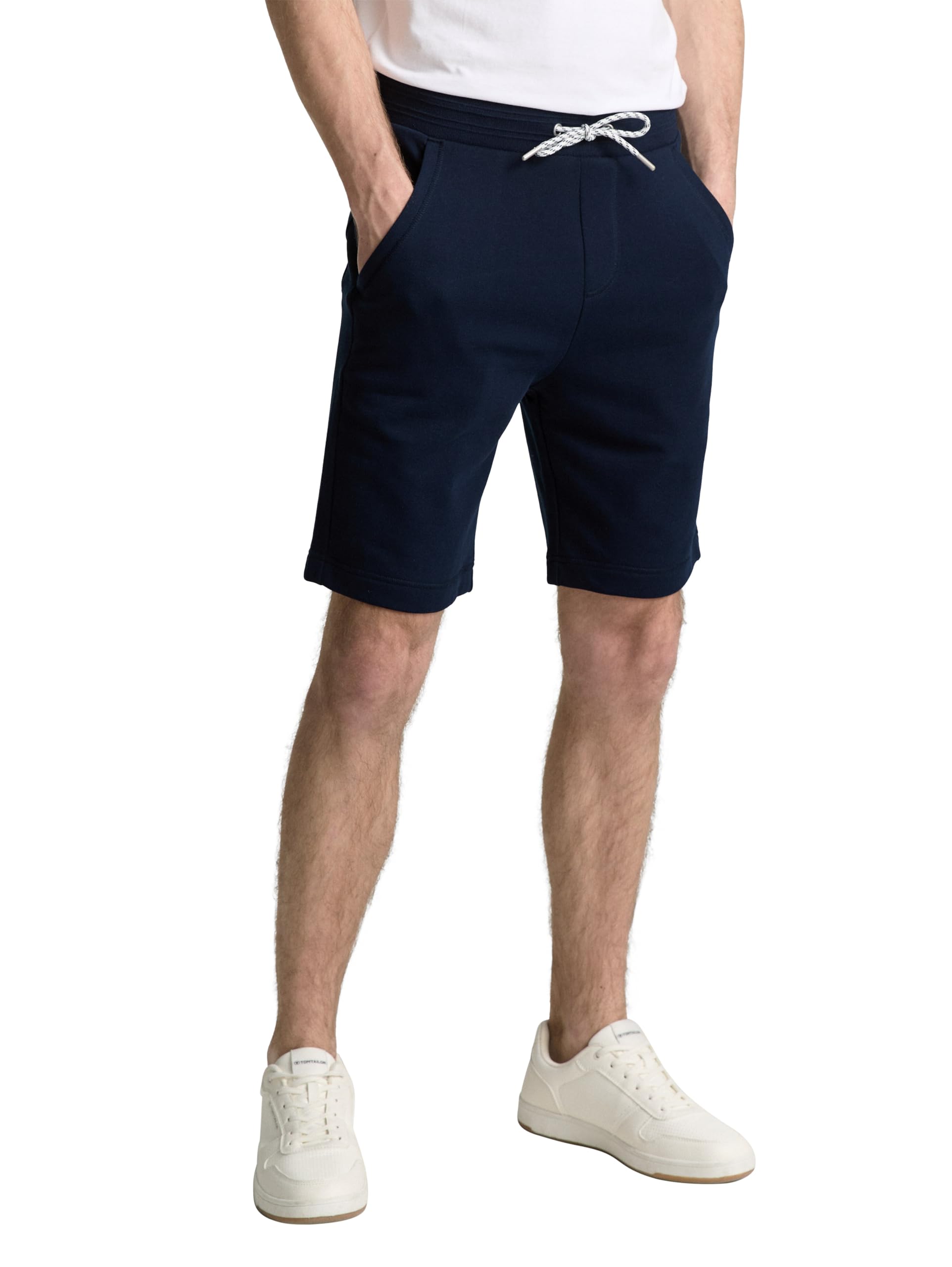 TOM TAILOR Herren Sweat Shorts mit detailliertem Kordelzug