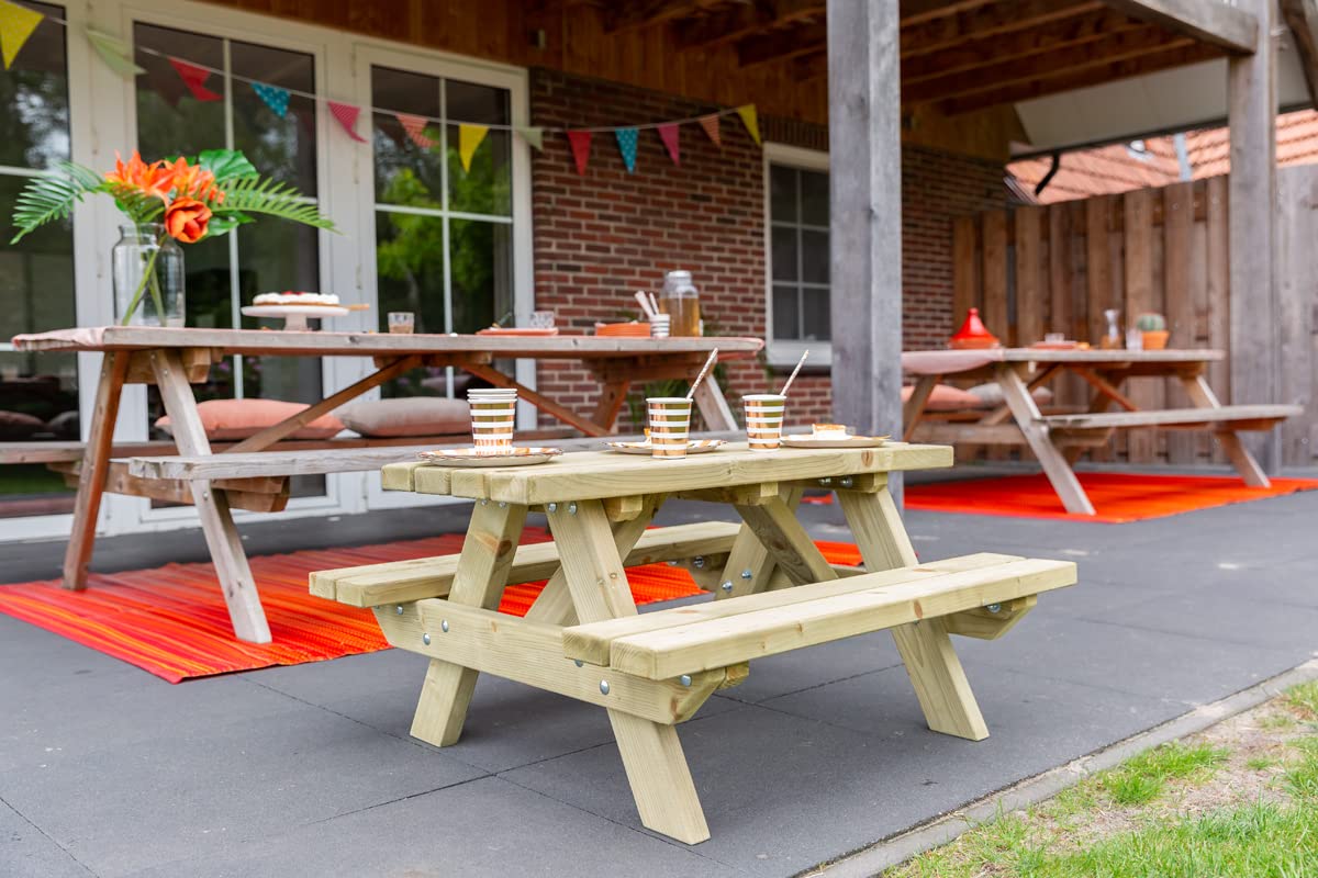 MaximaVida Kinder-Picknicktisch aus Holz Tallinn 100 cm