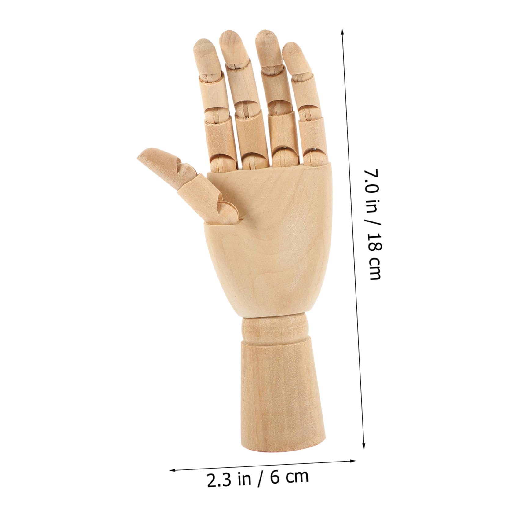 HOOTNEE Flexible Fingers Wooden Hand Model Movable Joint Maniquin Hand for Art Crafts