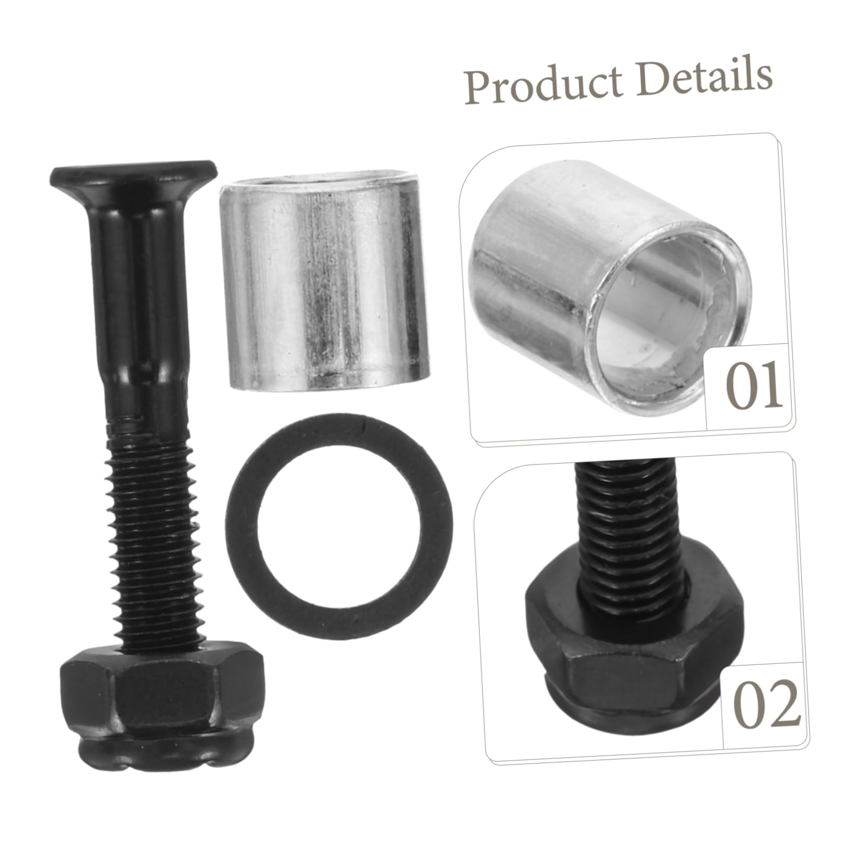 Toddmomy Complete Skateboard Hardware Kit Bridge Nails Sockets Washers Parts Bearings Accessories