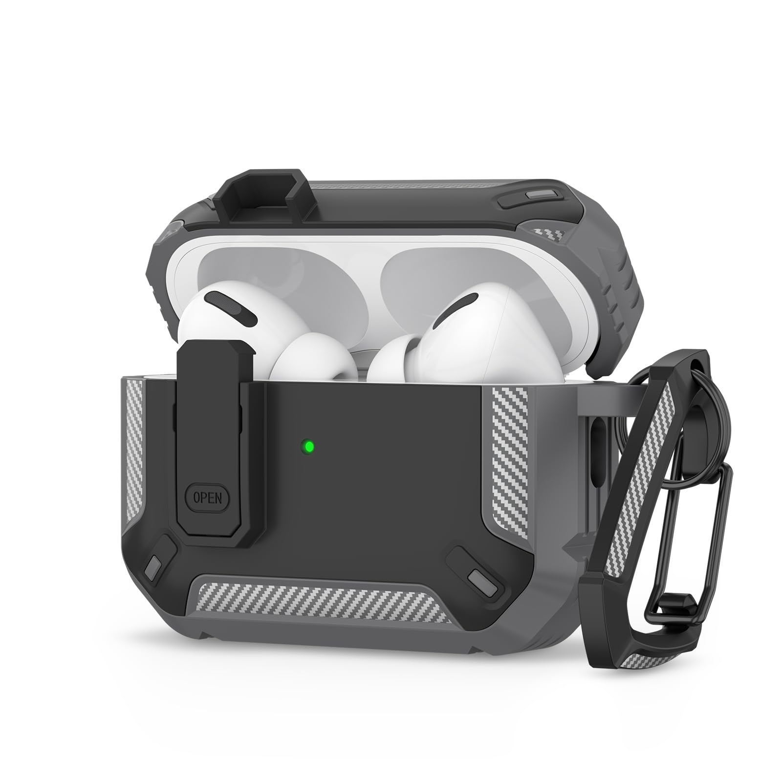 Meliya for AirPods Pro 2nd/1st Generation Case Cover with Secure Lock, Automatic Pop-up Full Protection Hard Protective Case for Apple AirPods Pro 2 (