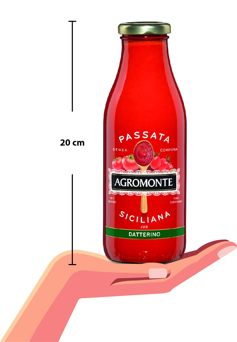 AGROMONTE Conf. 12 Passata di Pomodoro e Datterino 520gr