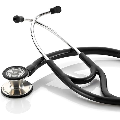 ADC - 601BK Adscope 601 Convertible Cardiology Stethoscope with Tunable AFD Technology, For Adult and Pediatric Patients, Black