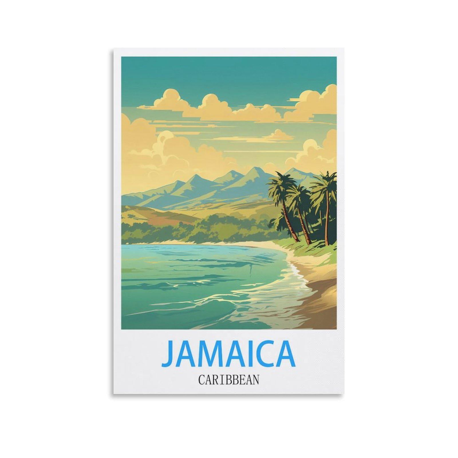 Metal Sign Tin Sign,Jamaica Caribbeans,Art Plaque Poster Wall Decor for Home Tool Room Bar Club Restaurant Cafe 15x30cm