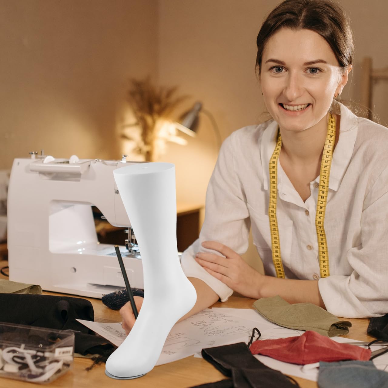STOBAZA Sockenfuß-Modell Mannequinfuß Für Herrensocken Socken-Display-Halter Mit Realistischen Proportionen Tragbares Socken-Ausstellungsmodell Für Einzelhandel Schaufenster Und Fotografie