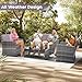 KROFEM 4-Piece Patio Furniture Set, Wicker Outdoor Rattan Sectional Sofa with Cushions and Glass Table, All-Weather Outdoor Conversation Set, Ideal for Garden, Porch, Backyard, Grey