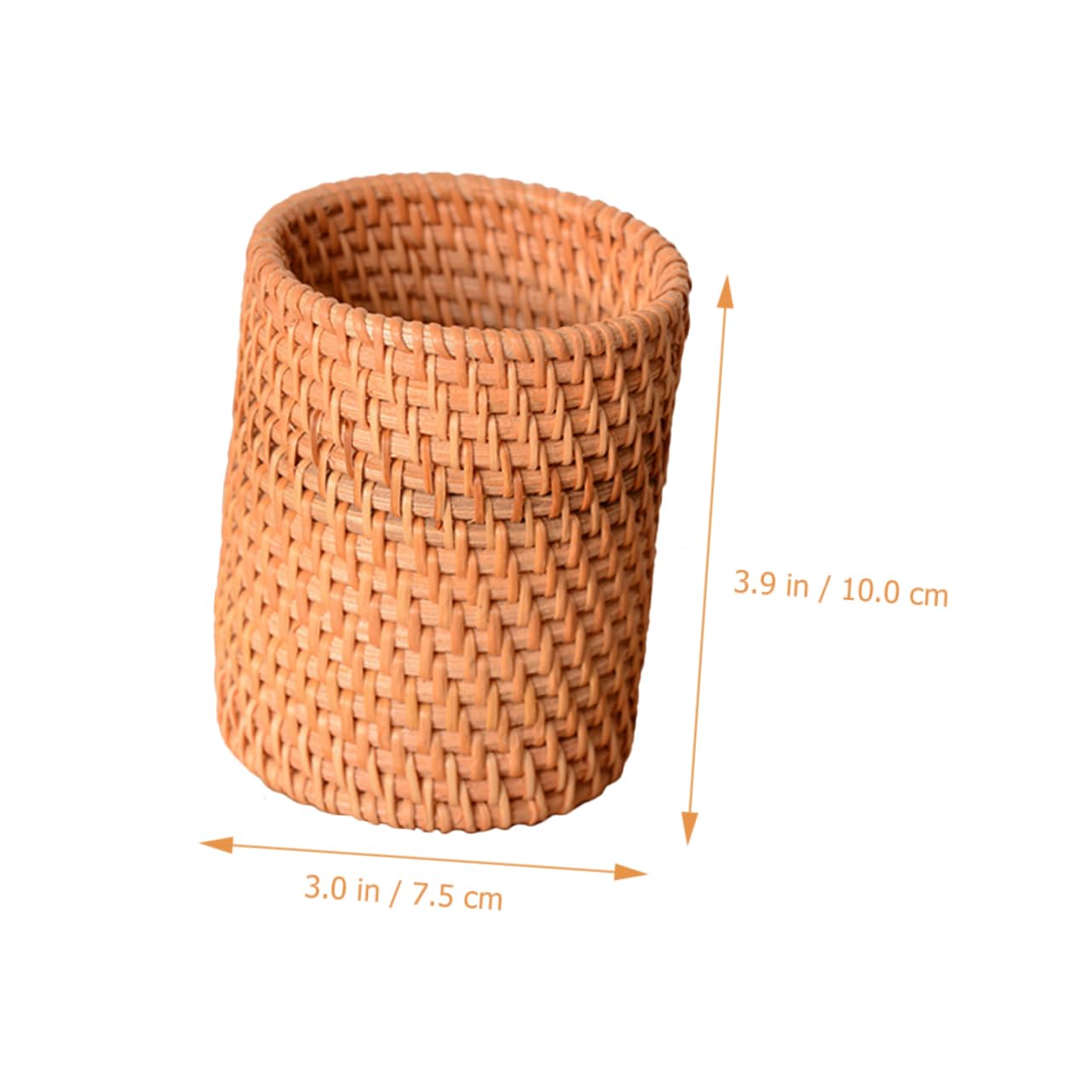 Cabilock Lot De 3 Porte-pinceaux De Maquillage En Rotin Matériau Sûr Organisateur De Voyage Boîte De Rangement Pour Pinceaux De Bureau