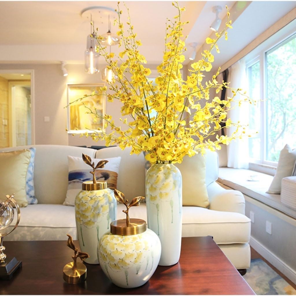 Vase à Fleurs Décoration de Vase en céramique de Maison Moderne | Meuble TV, Arrangement de Fleurs, décoration de Table, Fleurs séchées, décoration de Bureau Vases