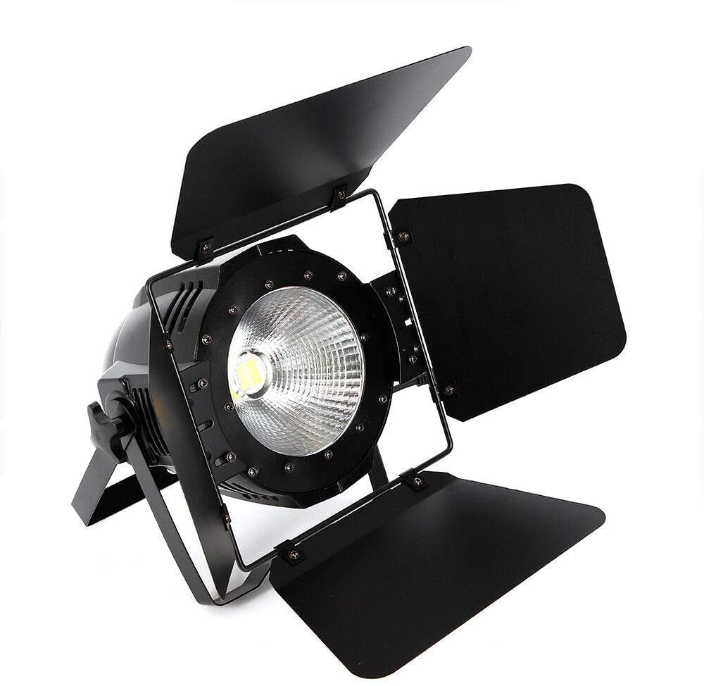 Sallurmose 200W Stage Light with Barn Doors LED DMX DJ 2 in1 DJ COB Warm and Cold White Par Lighting for Audience Lighting Wedding Party Small Concert Disco Club Camping DIY Tools