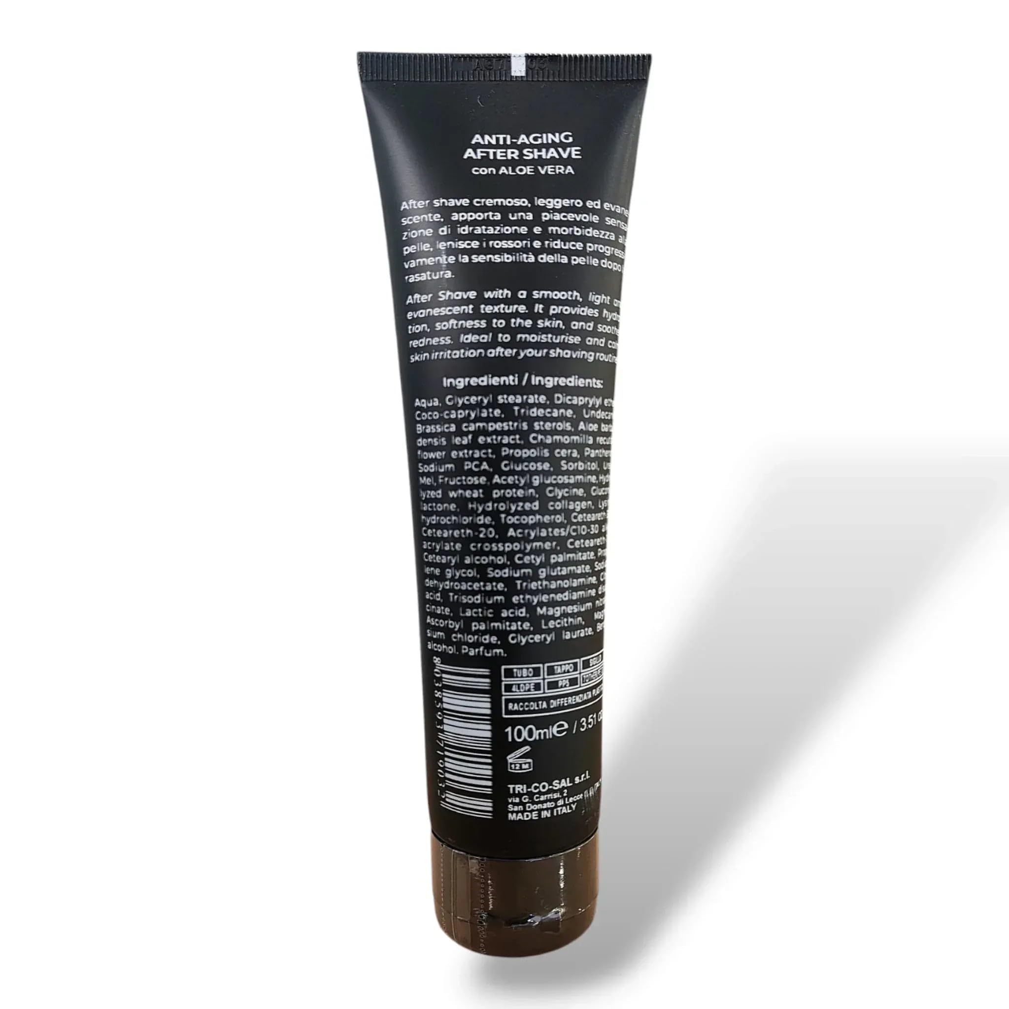 Fondonatura After Shave con aloe vera 100 ml anti-aging per pelle sensibile azione lenitiva elimina irritazioni
