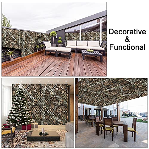 scosao Tarnnetz Camouflage Netz, Bundeswehr Netz Sichtschutz, Sonnenschutz Jagd Tarnung Net für Outdoor Garten Camping Waldlandschaft Dekoration,Woodland,1 – Bild 5