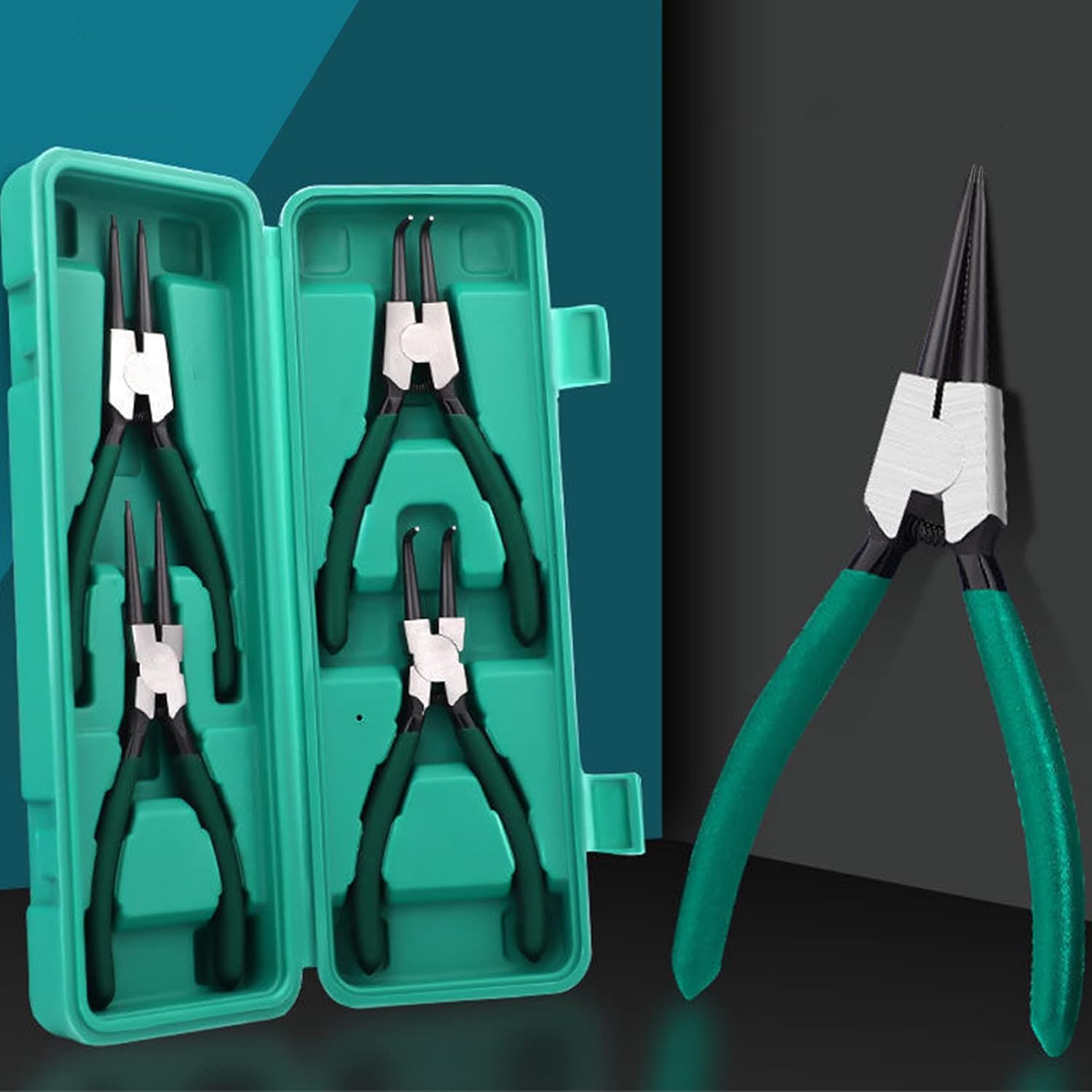 4Pack 7 Inch Snap Ring Pliers Heavy Duty Internal/External Circlip