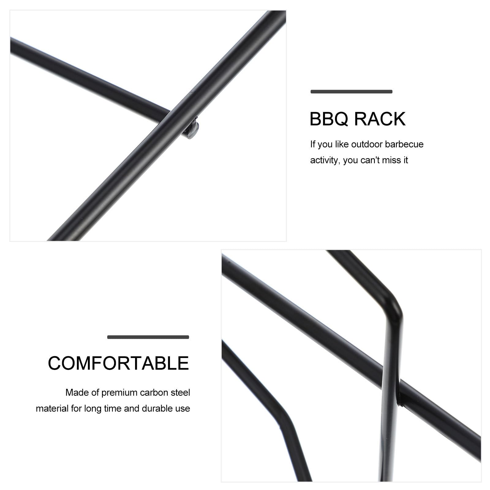 ifundom Supporto per Barbecue in Acciaio al Carbonio, Rettangolare, Antiaderente, Leggero e Portatile, per Grigliate All'aperto e Arrosti