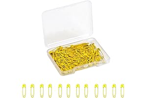 120-Pack Bright Yellow Metal Safety Pins for Clothing, Arts, Crafts and Jewelry