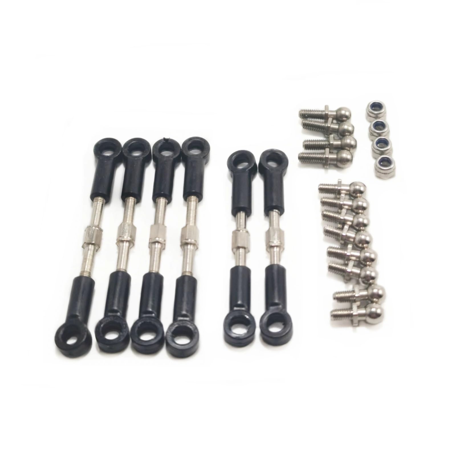 Genérico Varillas Tracción Versión Mejorada Juego Tornillos Junta Boall para Wltoys 144010 124017 144001 124019 Piezas Accesorios Actualización Coche RC Piezas Coche RC
