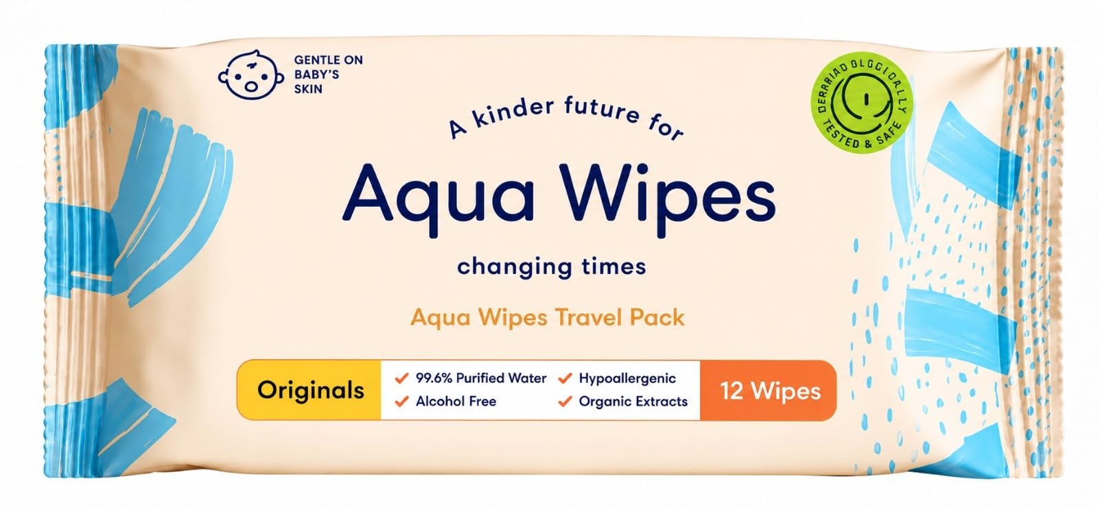 Aqua Wipes Baby Wipes| 100% Biodegradable, Plastic-Free, 99.6% Water | Newborn Safe, Vegan, Paraben & Perfume Free (Pack of 1)-image-12