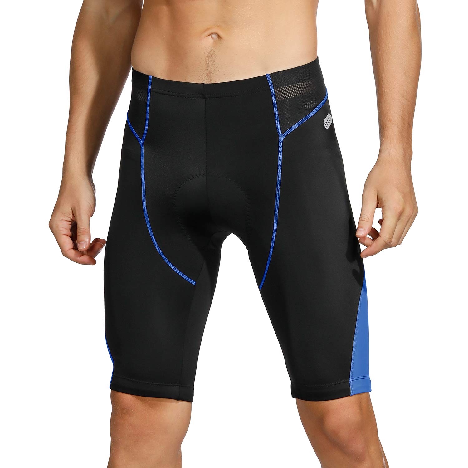 INBIKECycling Shorts Men Padded With Non-Slip Breathable Quick Dry Cool Fabric for Mountainbike Roadbike Black Blue IM8112