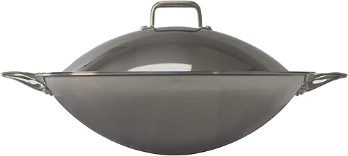 SL-PA400A Wok de acero inoxidable de 16,5 con tapa (listo para inducción)