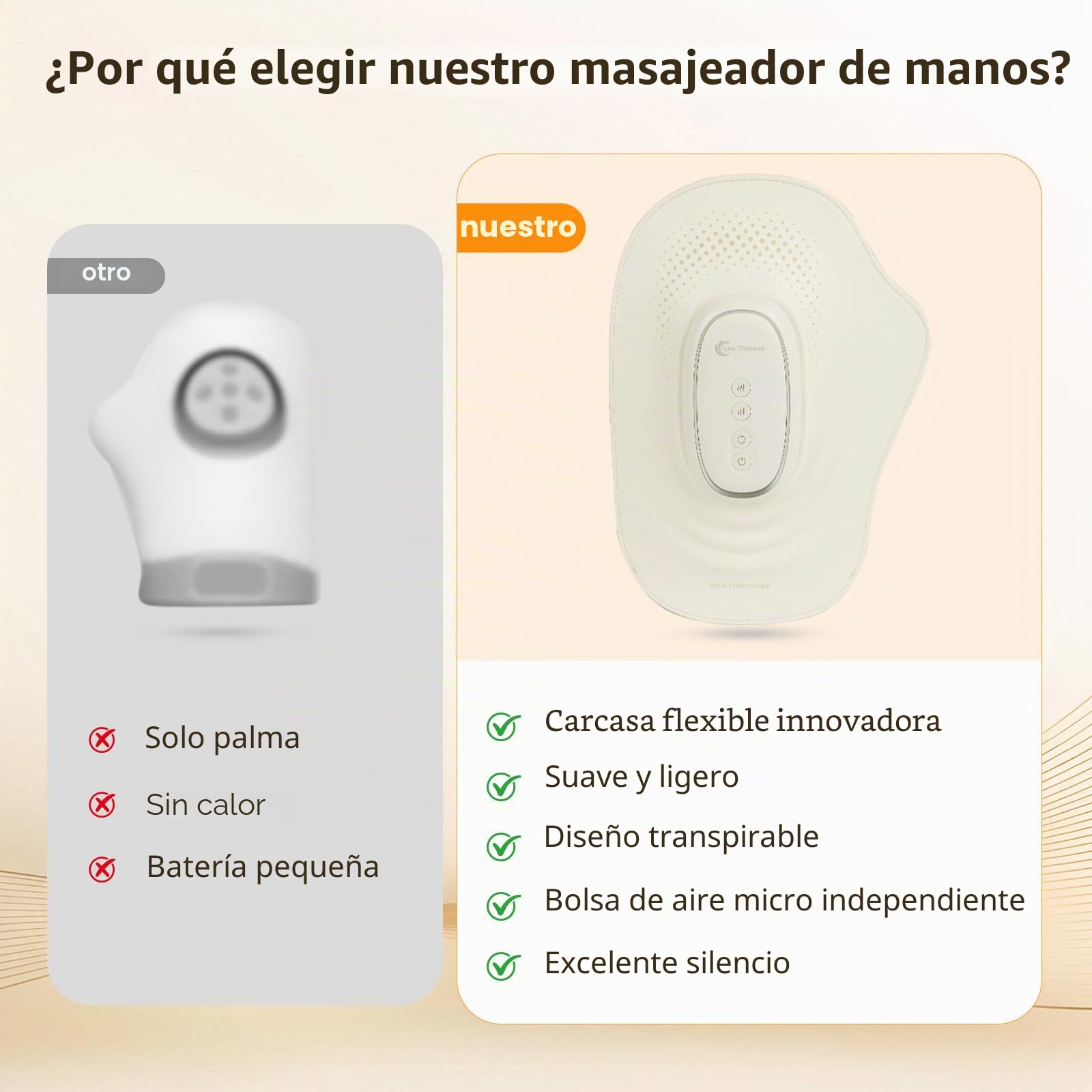 Masajeador de Manos, Masajeador Manos Artrosis Portátil con 3 Modos, 3 Temperaturas y 3 Intensidades para Mujeres que Padecen Artritis, Síndrome del Túnel Carpiano y Dolor en las Manos